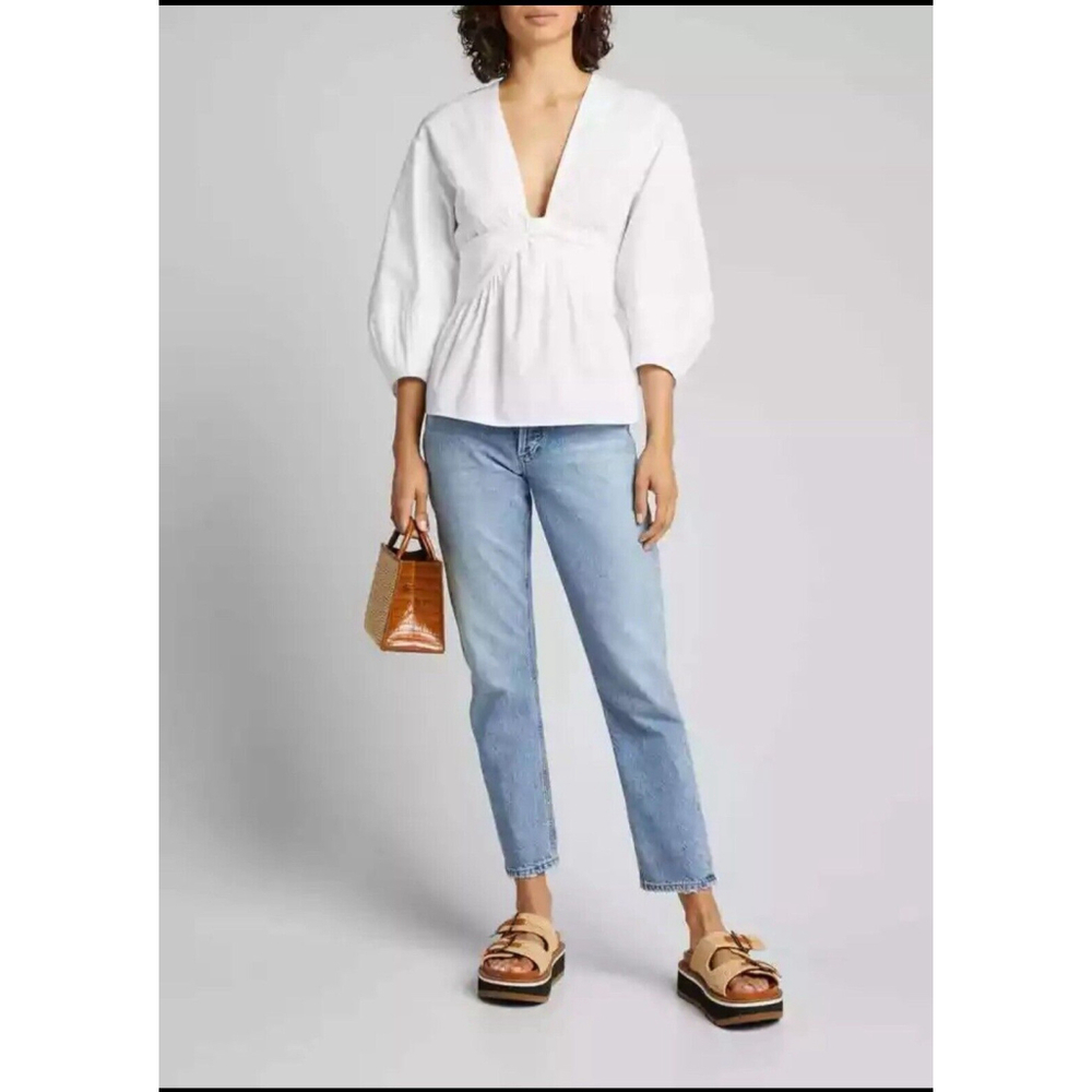 Derek Lam 10 Crosby Noe Blouse Optic White Size 42 (M)‎ MSRP: $ 295.00 - Picture 4 of 10